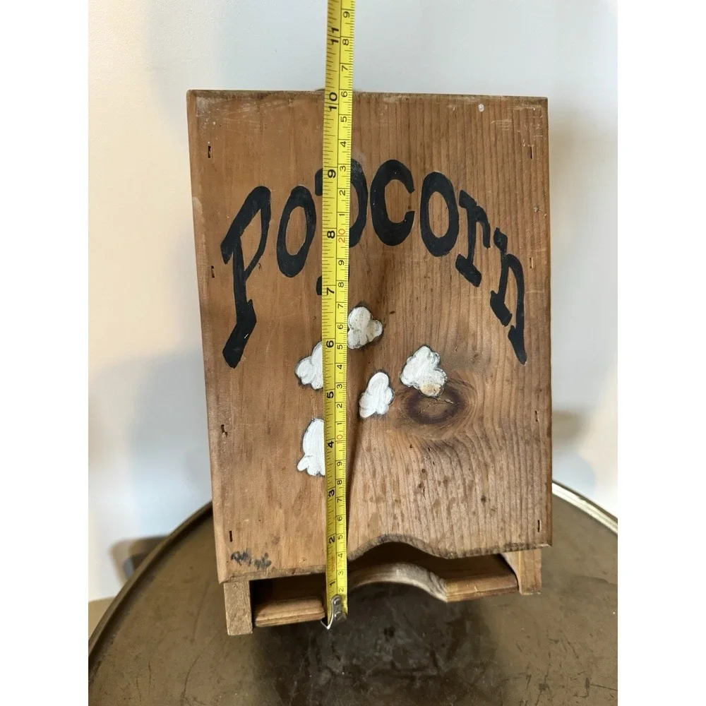 Cottage 90s 80s Nostalgic Popcorn Dispense Wood Decor Hanging Granny Grandma